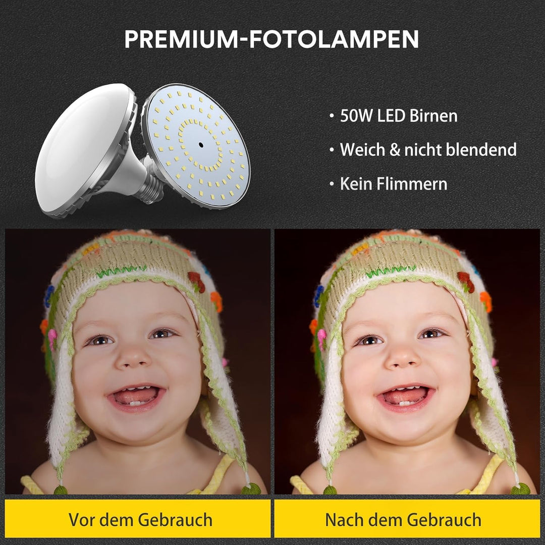 RALENO Softbox Kit, 85W CFL Softbox, daurlicht vdieo licht Fuer YouTube/INS Photografieren PS30, PS3