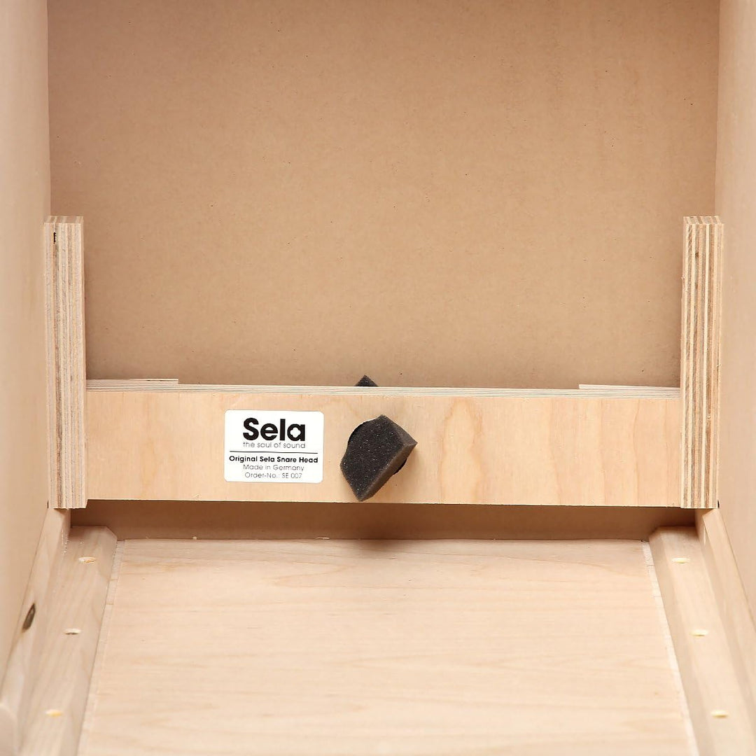 Sela SE 105 CaSela Dark Nut Snare Cajon - Hard Splash Spielfläche, spielfertig aufgebaut, Heller Kor