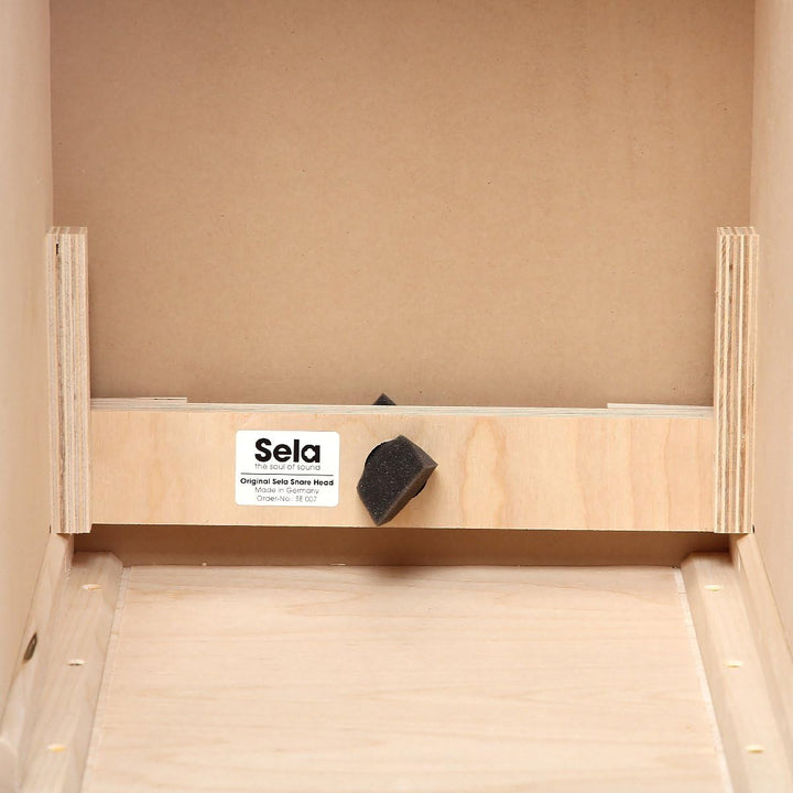 Sela SE 105 CaSela Dark Nut Snare Cajon - Hard Splash Spielfläche, spielfertig aufgebaut, Heller Kor