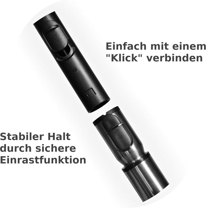 Teleskoprohr + Handgriff Griff kompatibel mit Miele S8340 S 8340 S8330 8370 S2131 9442601 S2 S4 S5 S