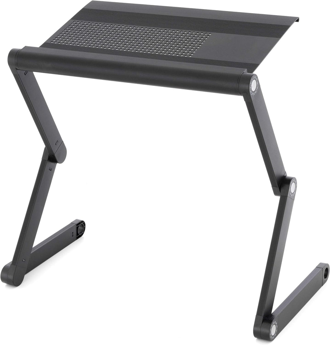 Laptoptisch Notebook-Ständer Tablet-Ablage Beistell-Tisch Aluminium-Legierung Platte 45x25cm Schwarz