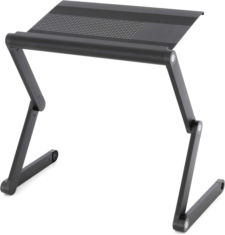 Laptoptisch Notebook-Ständer Tablet-Ablage Beistell-Tisch Aluminium-Legierung Platte 45x25cm Schwarz