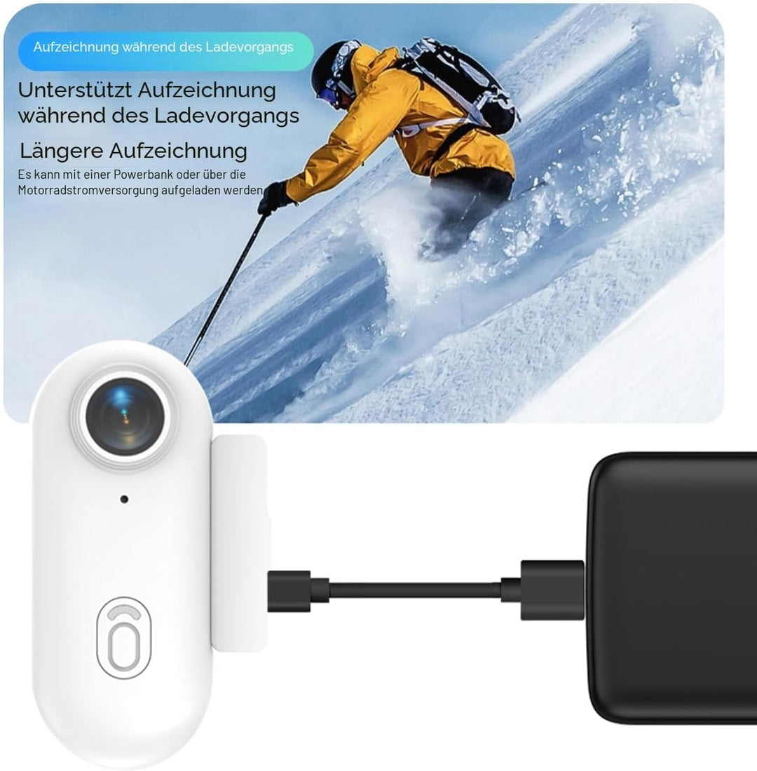 Winnes Mini ActionCam 1080P WiFi Vlog Kamera 120° Weitwinkel Objektiv,Thumb Sports Camera IP68 Wasse