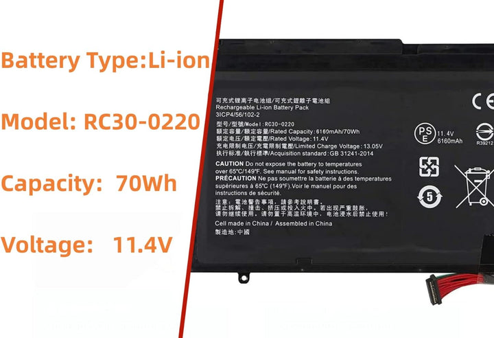 PUGASR RC30-0220 Laptop Akku Kompatibel mit Razer Blade Pro 17" (2017) i7-7700HK GTX 1060 RZ09-0220