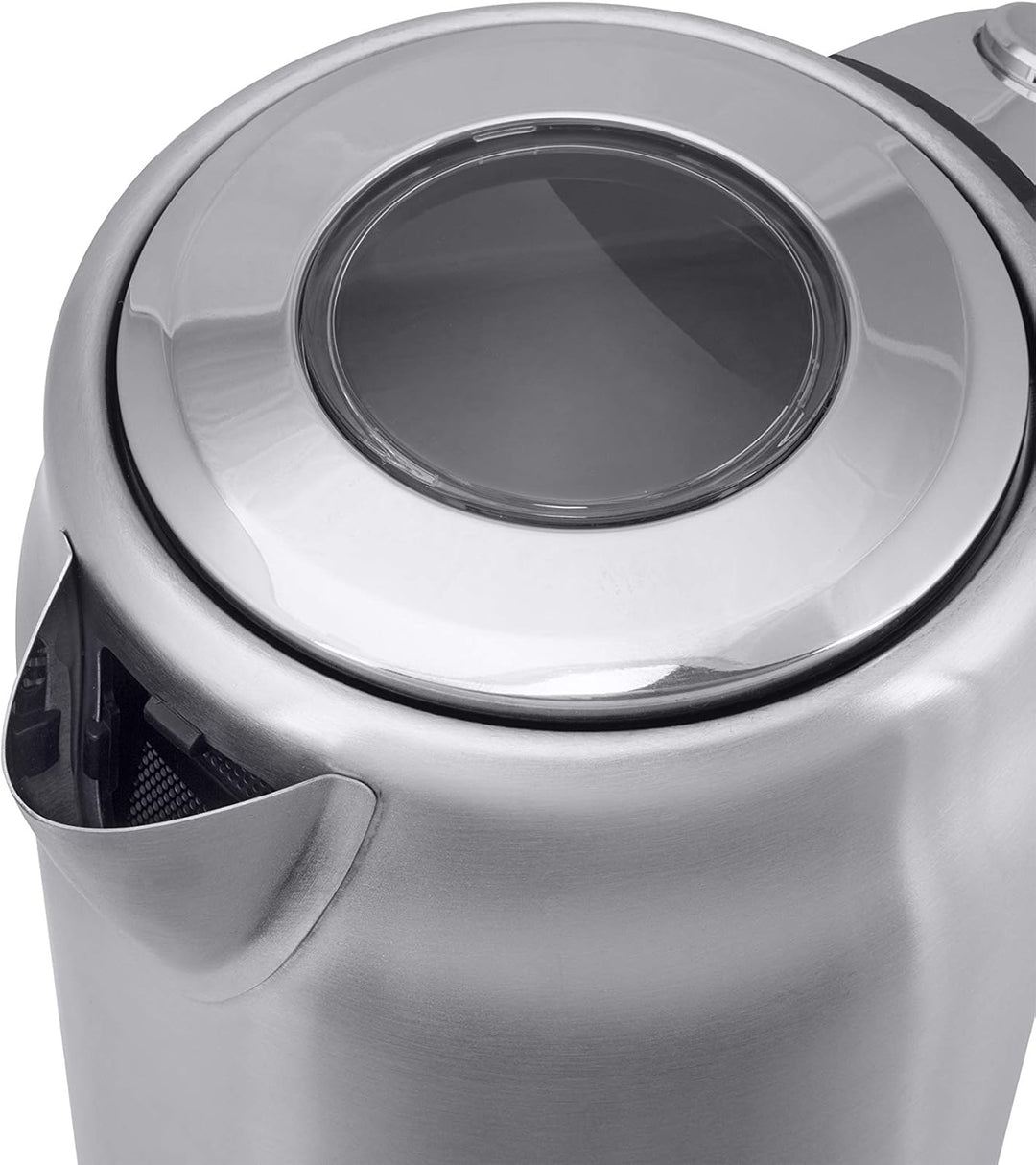 Fakir 4005001 Adell – Wasserkocher aus Edelstahl I Wasserkocher 1,7 Liter I,Langlebiger Wasserkocher