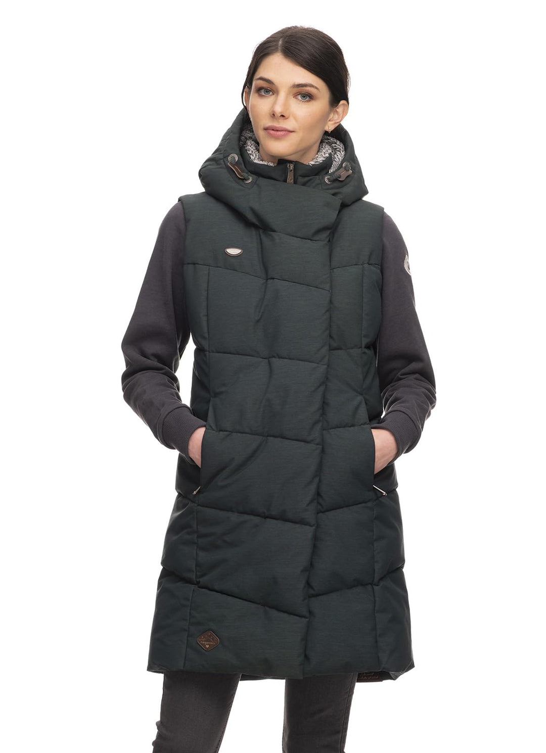 Ragwear PAVLA VEST M DARK GREEN, M DARK GREEN