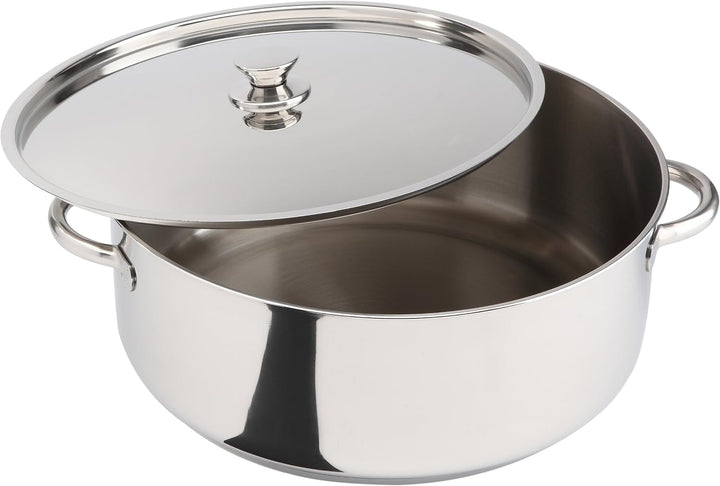 Lacor 40040 Bratentopf mit Deckel 40 cm Vitrocor, Silber 40 centimeters, 40 centimeters