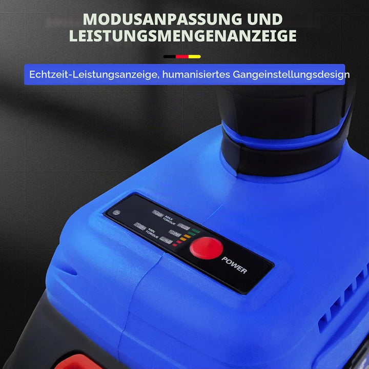 Lucn 21V 6AH Li-Ionen Schlagschrauber Akku 1/2" 420Nm bürstenloser Bohrwerkzeugsatz, 3200RMP, 2 x 6.