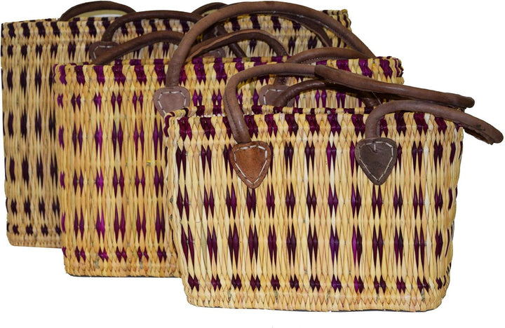 Simandra Seegras Tasche Korb Einkaufstasche Einkaufskorb Flechtkorb Korbtasche Palmgras langer Griff