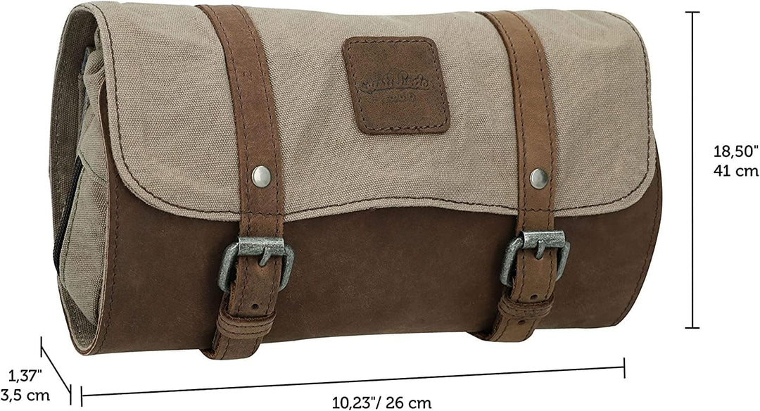 Gusti Waschtasche Leder - Rodney Damen und Herren Kulturtasche zum Aufhängen Kosmetiktasche Kulturbe