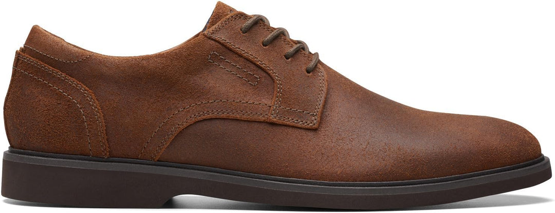 Clarks Herren Malwood Lace Oxford 44 EU Cola Veloursleder, 44 EU Cola Veloursleder