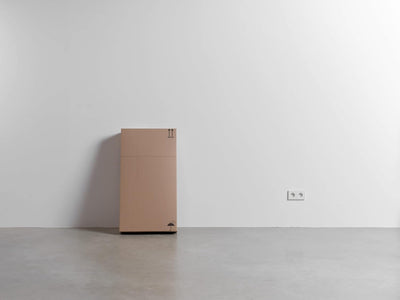 mokebo® Mehrzweckschrank 60 cm Breite 'Der Kurze', Schrank schmal, Schuhschrank in Schwarz, Aktensch