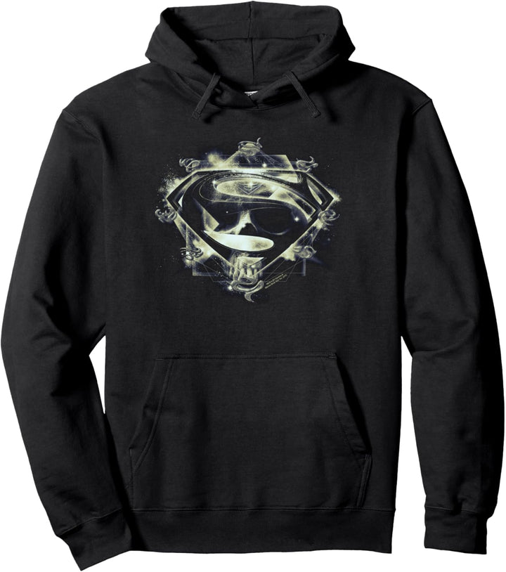 Superman Man of Steel Skulls and Symbols Pullover Hoodie