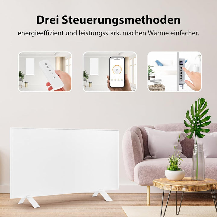 Infrarotheizung WiFi-Steuerung 1000 W – Bodenstehend, an der Wand montiert, Infrarot-Heizung energie