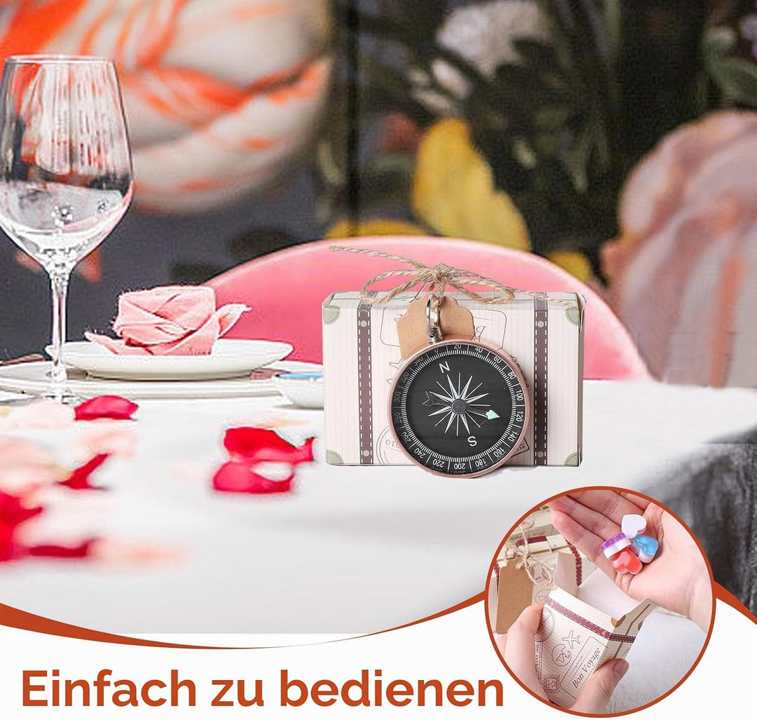 20 Stück Mini Koffer Gastgeschenke Hochzeit, Handarbeitskoffer Gastgeschenk Box, Parteibevorzugung M