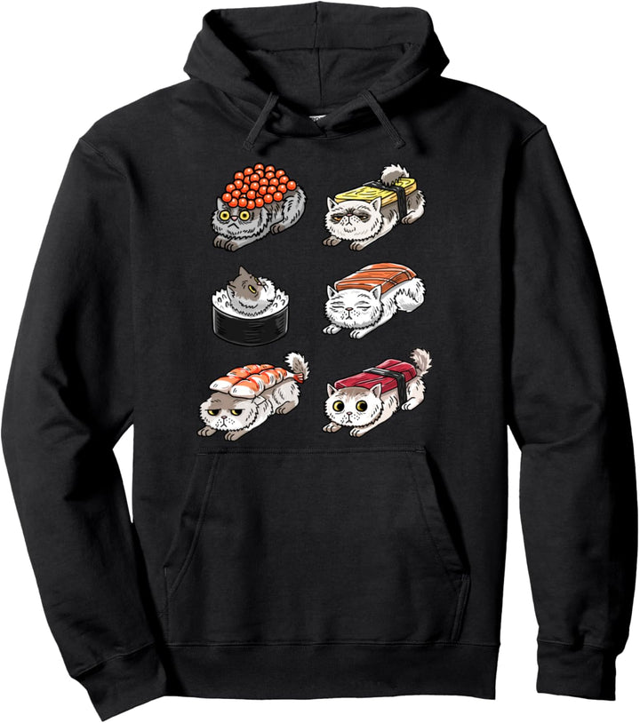 Sushi Ragdoll Japanese Funny Ragdoll Feline Cat Lover Gift Pullover Hoodie