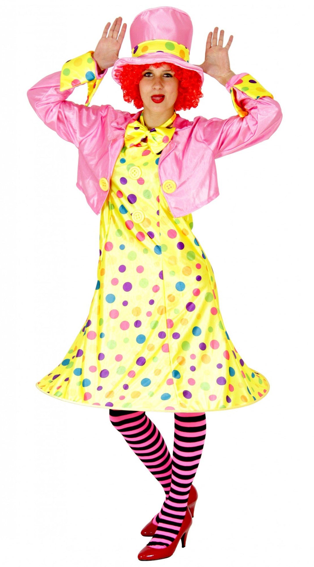 Foxxeo 40142 | Clownkostüm für Damen | Grösse S, M, L, XL, XXL und XXXL | Set bestehend aus Kleid, J