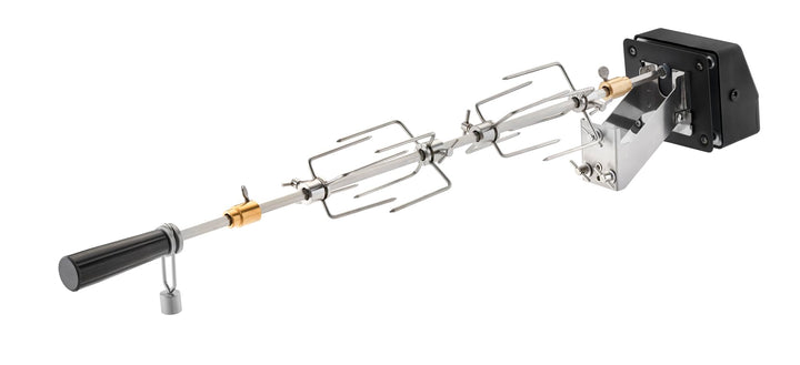 RÖSLE Premium-Drehspiess, Hochwertiger Grillspiess für RÖSLE BBQ-Stationen für VIDERO G2/G3, MAGNUM