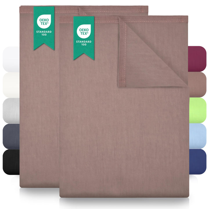 Green Mark Klassische Bettlaken – 2er Pack Flache Laken aus 100% Baumwolle, ohne Gummi, hautfreundli