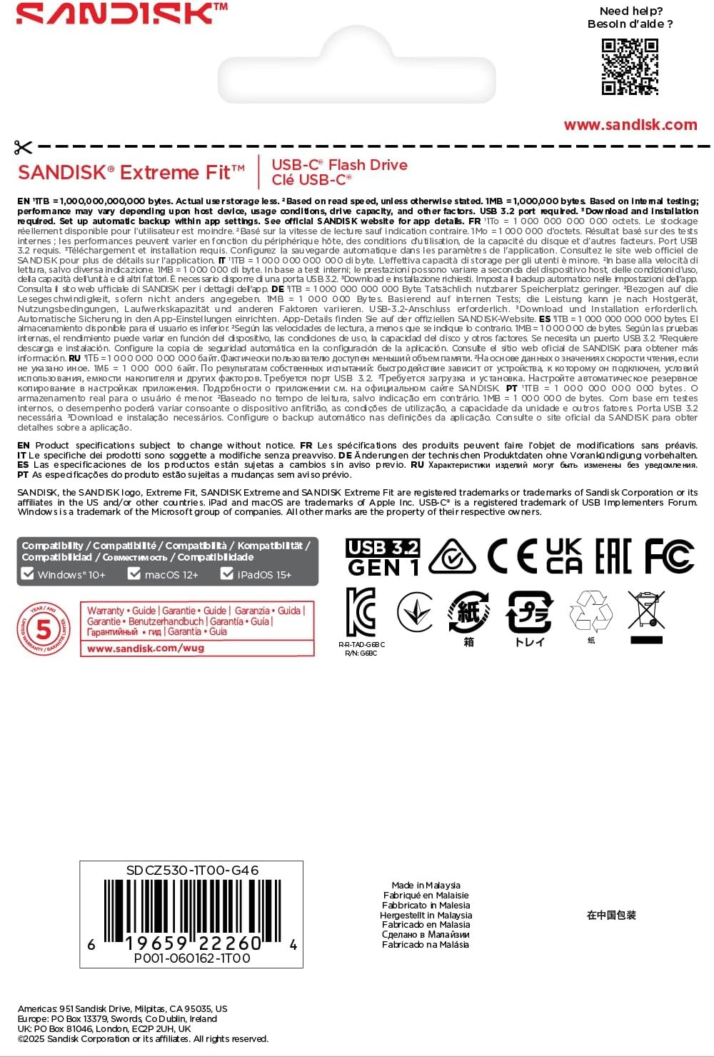 SANDISK Extreme Fit USB Flash-Laufwerk 512 GB (bis zu 400 MB/s Lesegeschwindigkeit, Speicher zur dau