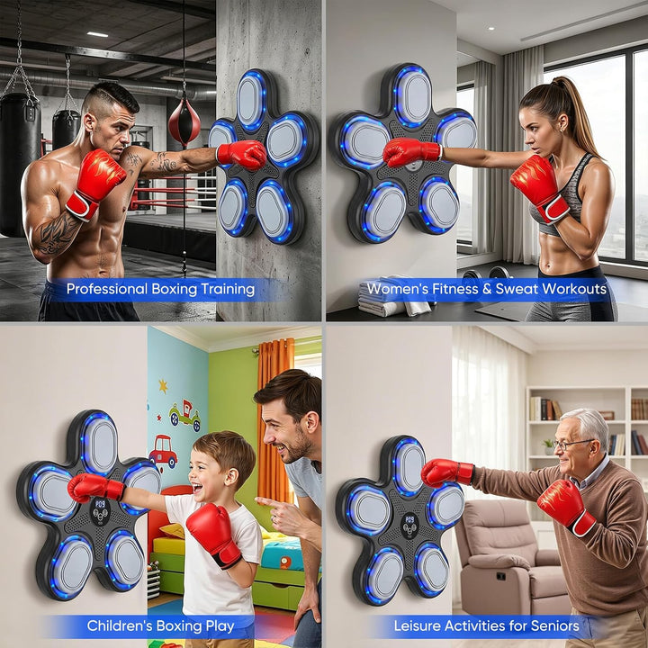 Music Boxing Machine, Musik Boxmaschine für Erwachsene &amp; Kinder, Musik Punching Machine Wandmontage,