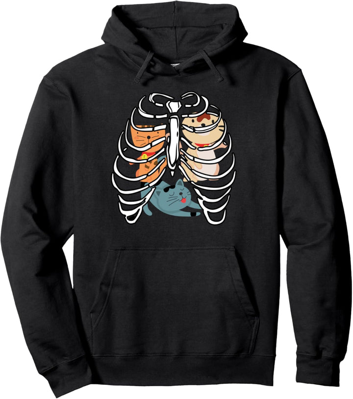 Lustige Katze mit Anatomie für Haustierbesitzer Pullover Hoodie