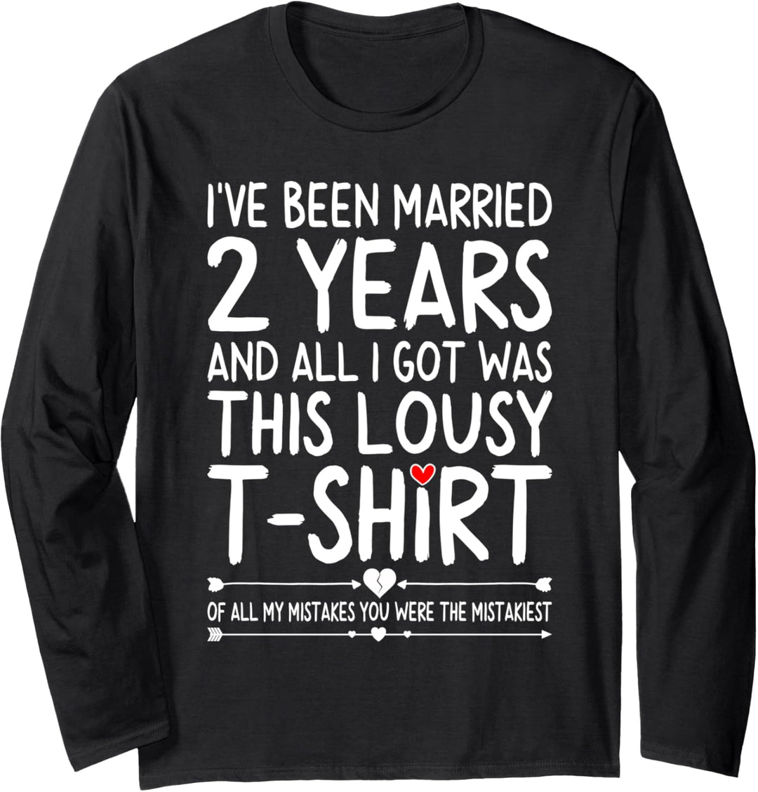 2nd Wedding Anniversary Shirts for Her 2 Years of Marriage Langarmshirt