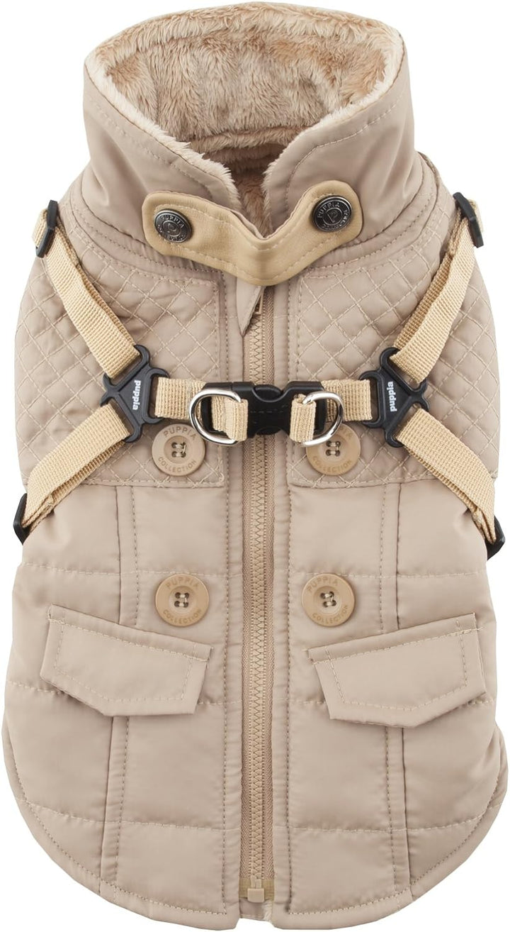 Puppia PAQD-VT1463 Wilkes, Wintermantel, S, beige Beige S Klassisch, Beige S Klassisch