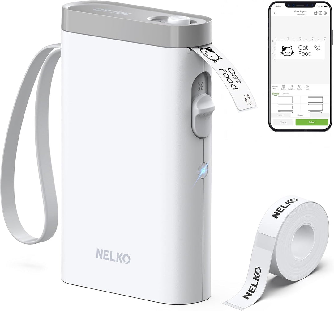 Nelko Etikettendrucker, Bluetooth P21 Selbstklebendes Etikettiergerät Tragbarer beschriftungsgerät s