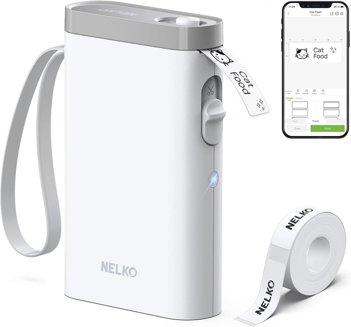 Nelko Etikettendrucker, Bluetooth P21 Selbstklebendes Etikettiergerät Tragbarer beschriftungsgerät s