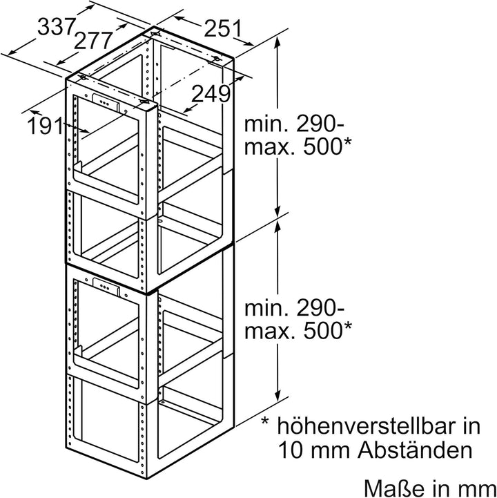 Neff Z5923N0 Dunstabzugshaubenzubehör/Montageturmverlängerung für Inselesse