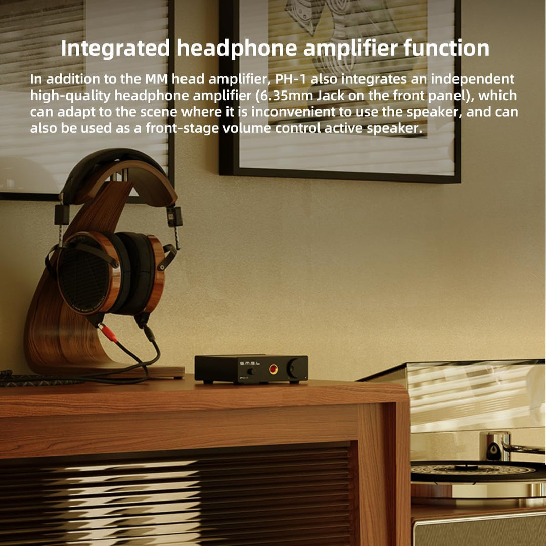 SMSL PH-1 MM Phono Vorverstärker, Phono Verstärker Für Plattenspieler Phonograph Aktive Lautsprecher