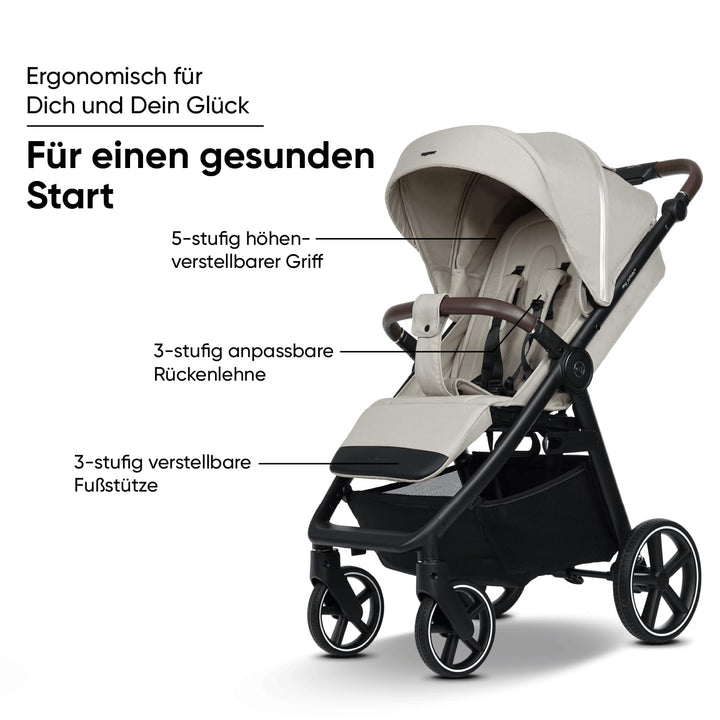 my junior® PLIA² | grosser Komfortbuggy mit Luftkammerreifen, Einhand-Faltmechanismus, einstellbare