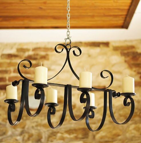 DanDiBo Kronleuchter Schloss 60cm Kerzenhalter Kerzenständer Hängeleuchter aus Metall
