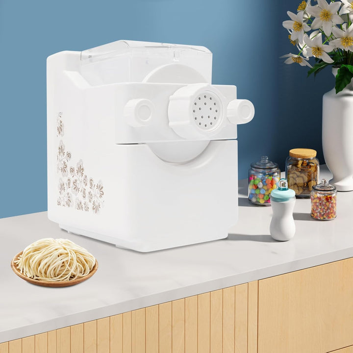 Elektrische Nudelmaschine mit 9 Formen, Automatische Nudelmaker für frische Pasta &amp; Teig, 500g Kapaz