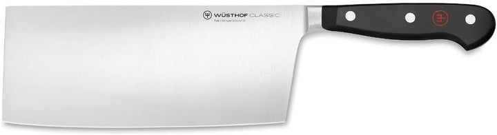 WÜSTHOF Classic Chinesisches Kochmesser 18 cm, Schwarz 18 cm Chinesisches Kochmesser Single, 18 cm C