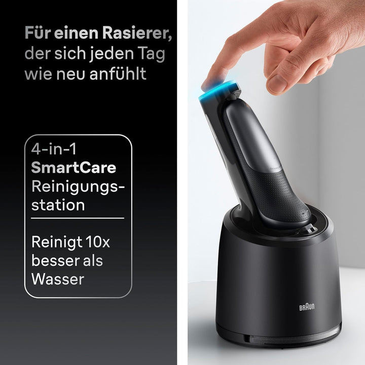 Braun Series 7 Elektrorasierer Herren, Rasierapparat mit 60 Min. Akkulaufzeit, 4in1 SmartCare Reinig