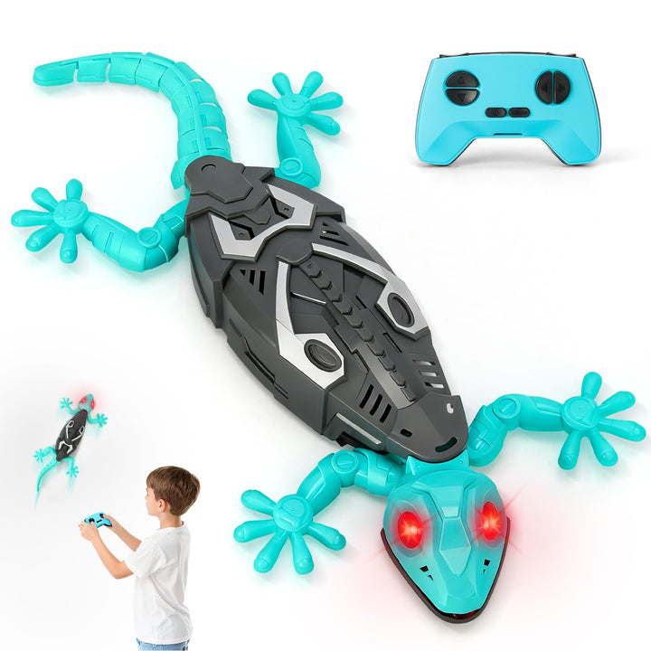 Wandkletterer Gecko, Ferngesteuerter Ladegecko, 360° drehbares ferngesteuertes Spielzeug, Geburtstag