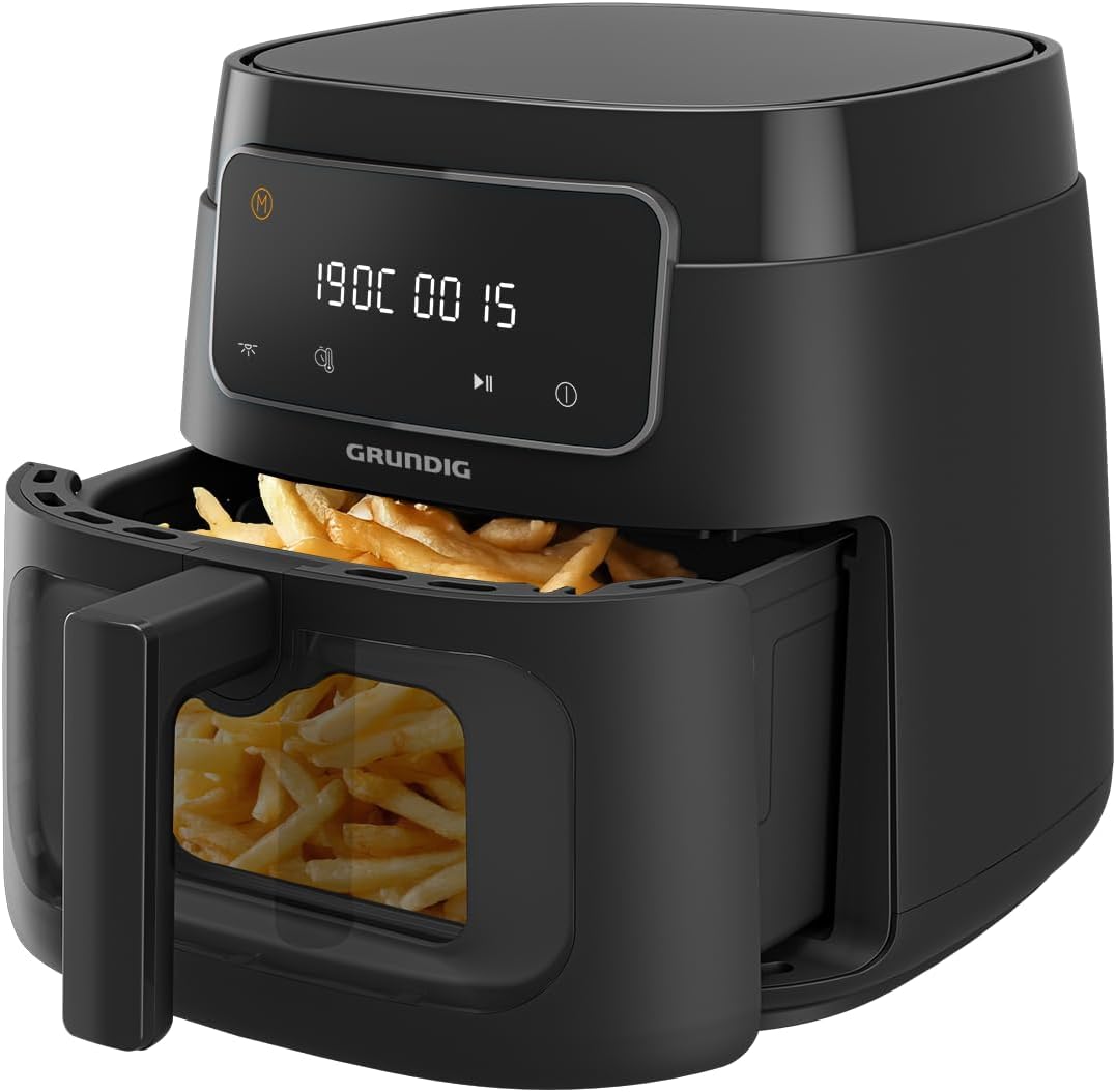 Grundig FRY 7320 Heissluftfritteuse, 7,6 l Kapazität, 1750 W, Touch-Display, grosses Sichtfenster, T