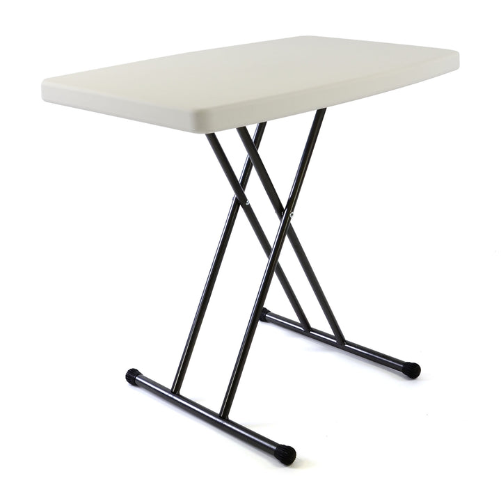 Nexos Partytisch 50x70 cm weiss Klapptisch Balkontisch höhenverstellbar Beistelltisch Campingtisch k