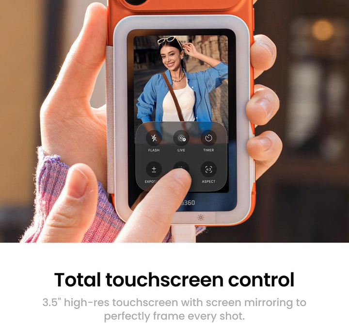 Insta360 Snap Selfie-Bildschirm mit Licht – Magnetischer 4K Selfie-Monitor für Selfies, Vlogging, Ko
