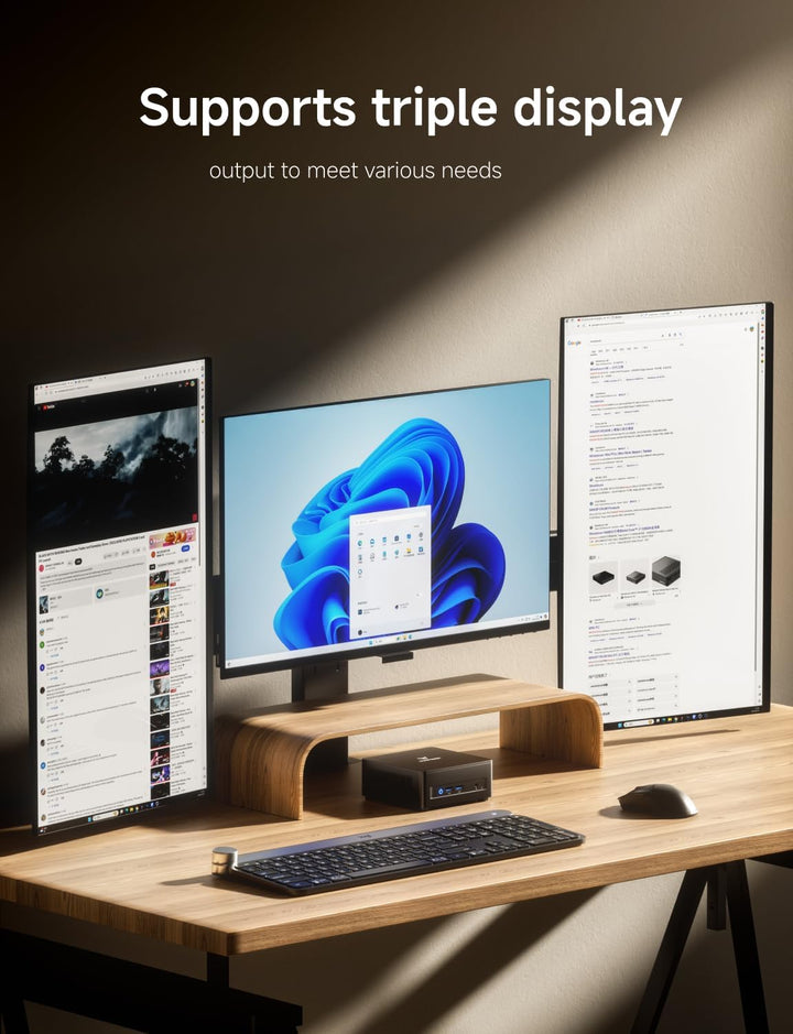 MINIS FORUM UM760 Slim Mini-PC, AMD Ryzen 5 7640HS Prozessor Mini-Computer (6C/12T, bis zu 5,0 GHz),