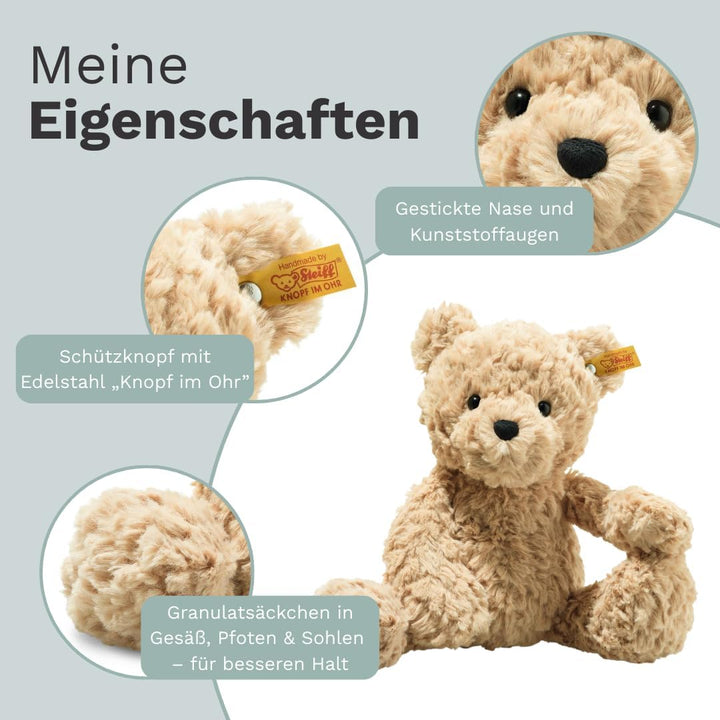 Steiff Kuscheltier Jimmy Teddybär, Süsses Stofftier mit Kunststoffaugen, Kinder, Jungen & Mädchen, F
