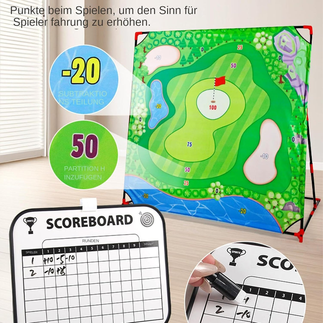 Generisch Kids Golf Set, Golf -Chipping -Spiel,Battle Golf Game Chipping Mat | mit Clubbällen Aufbew
