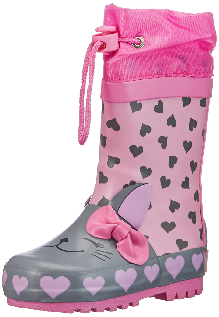 Playshoes Unisex Kinder Gummistiefel ZugbandRegenstiefel 20 EU Rosa, 20 EU Rosa