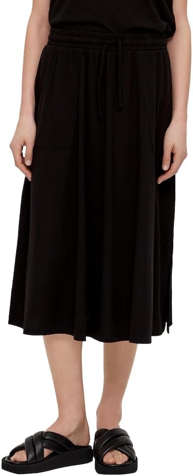 s.Oliver Damen Midi Rock 42 Schwarz 9999, 42 Schwarz 9999