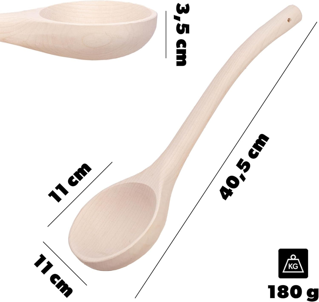 KADAX Sauna Eimer 5L mit Kelle, Saunakübel & Saunakelle Set aus Naturholz, traditioneller Saunaeimer