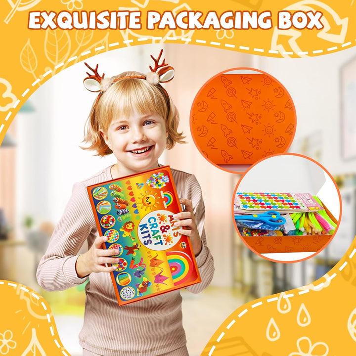 DOITEM 1800+ Stück Bastelsets für Kinder, Geschenke für Jungen Mädchen im Alter von 3-9 Jahren, Kuns