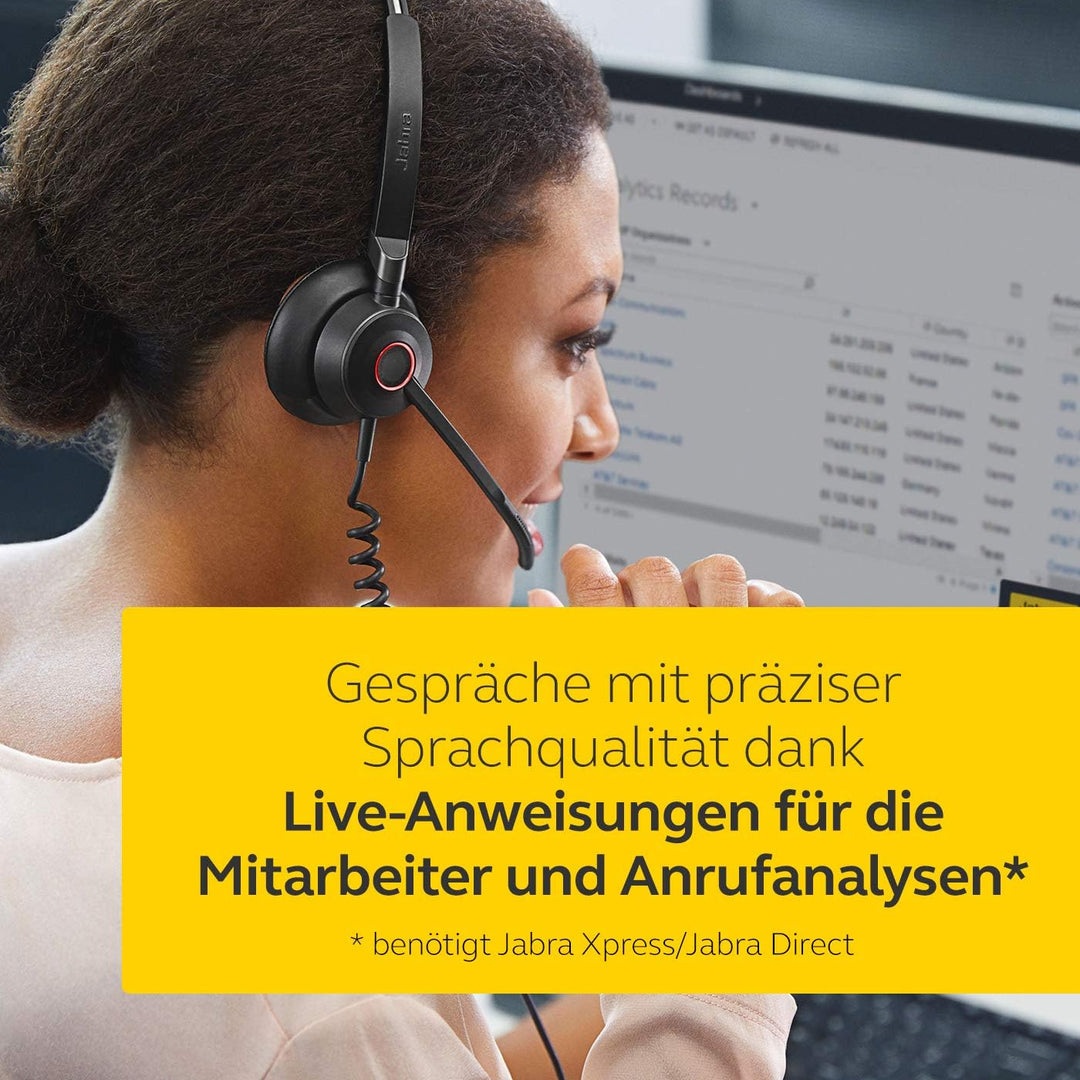 Jabra Engage 50 On-Ear Stereo Headset - Microsoft-zertifizierter digitaler Kopfhörer mit Kabel - pas