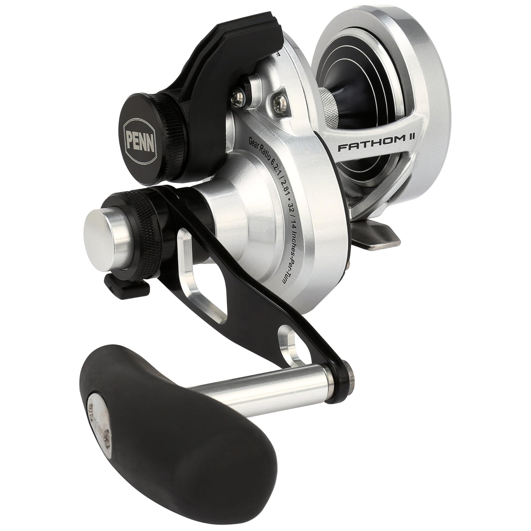 Penn Fathom II Lever Drag 2 Speed Angelrolle Right-15.8oz, Right-15.8oz